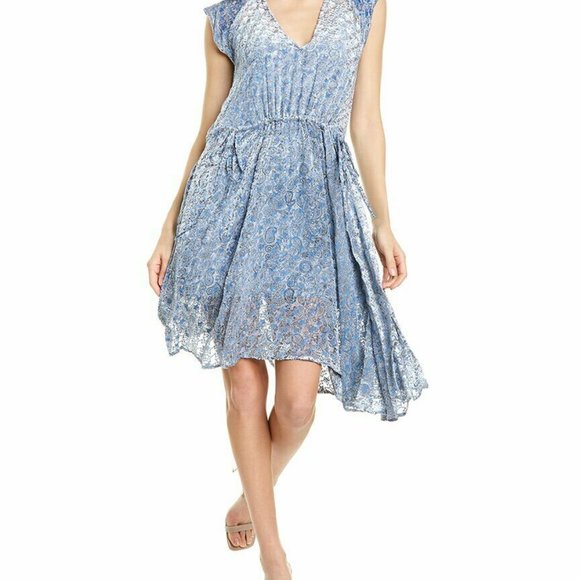 Zadig & Voltaire Dresses & Skirts - Zadig & Voltaire Rozane Velours Dress In Bleuet